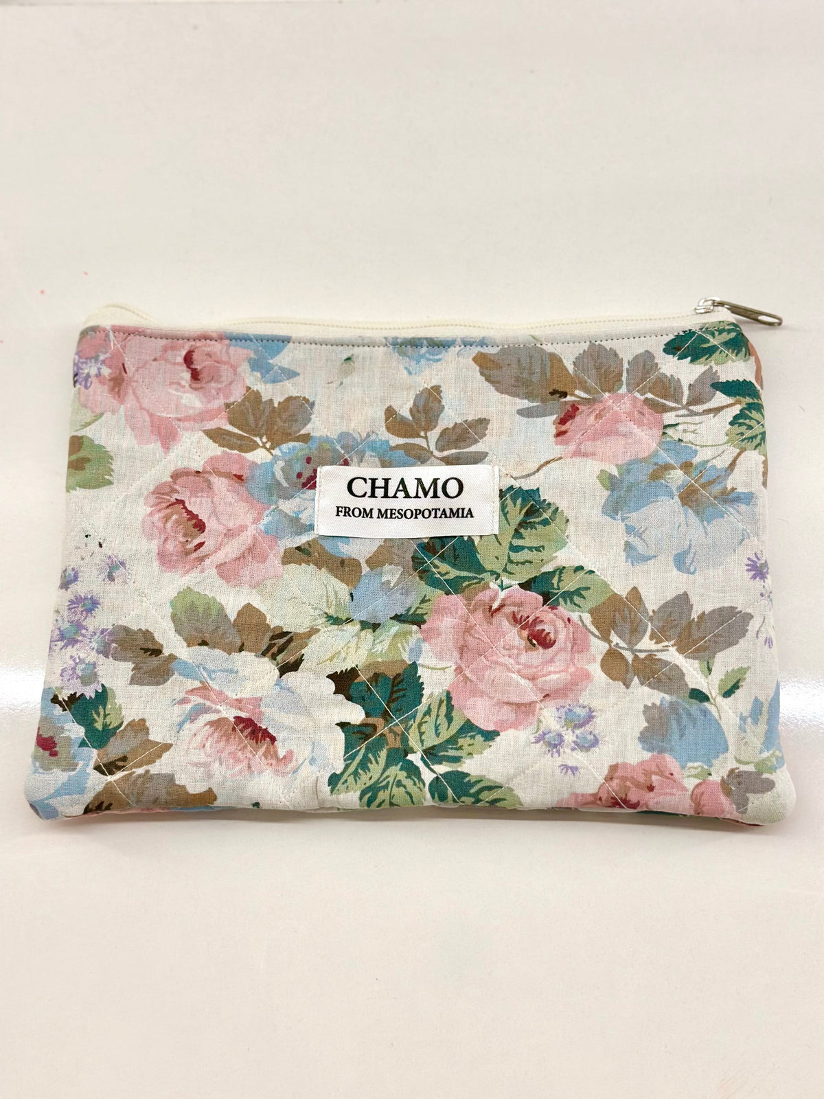 CHAMO Cosmetic Bag Pink Roses - Side View