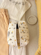 CHAMO Cosmetic Bag Yellow Flowers - With Products Inside